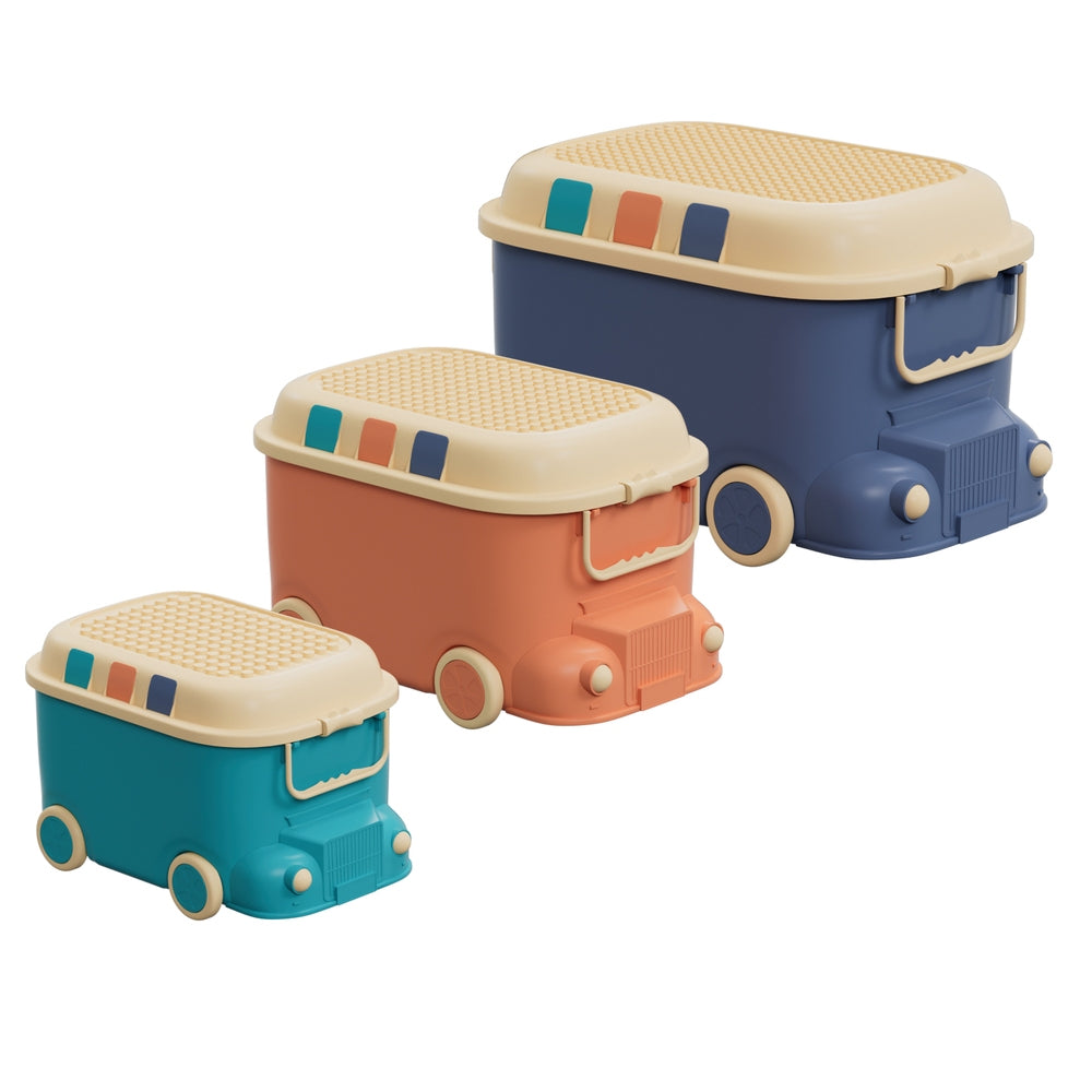 3PCS Car Toy Storage Box