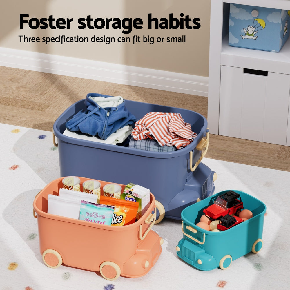 3PCS Car Toy Storage Box