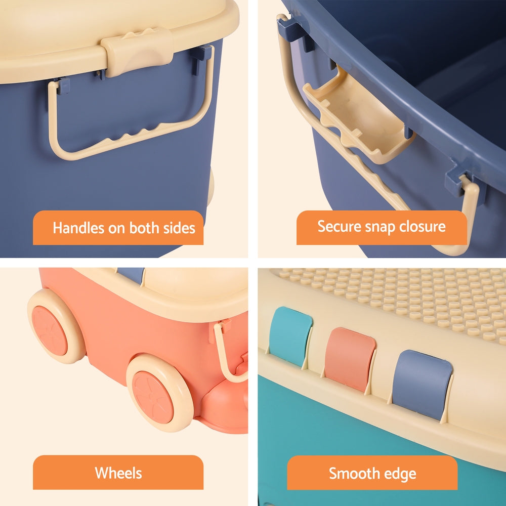 3PCS Car Toy Storage Box