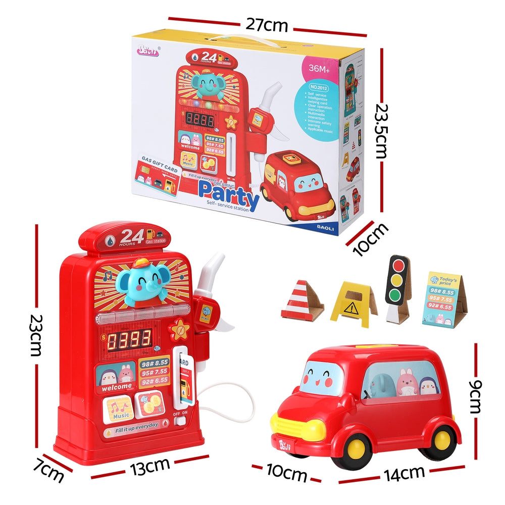 Gas Petrol Station Pumper Pretend Play Toys Car Music Card Playset