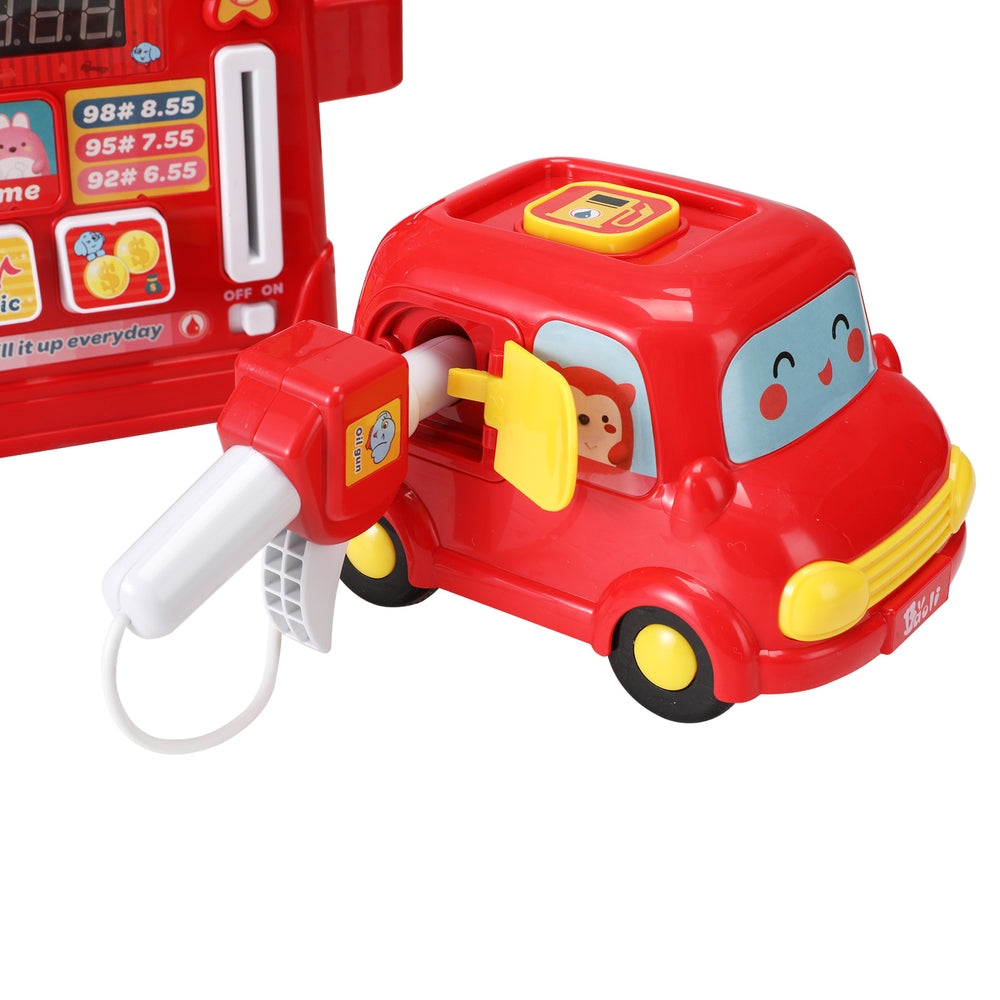 Gas Petrol Station Pumper Pretend Play Toys Car Music Card Playset