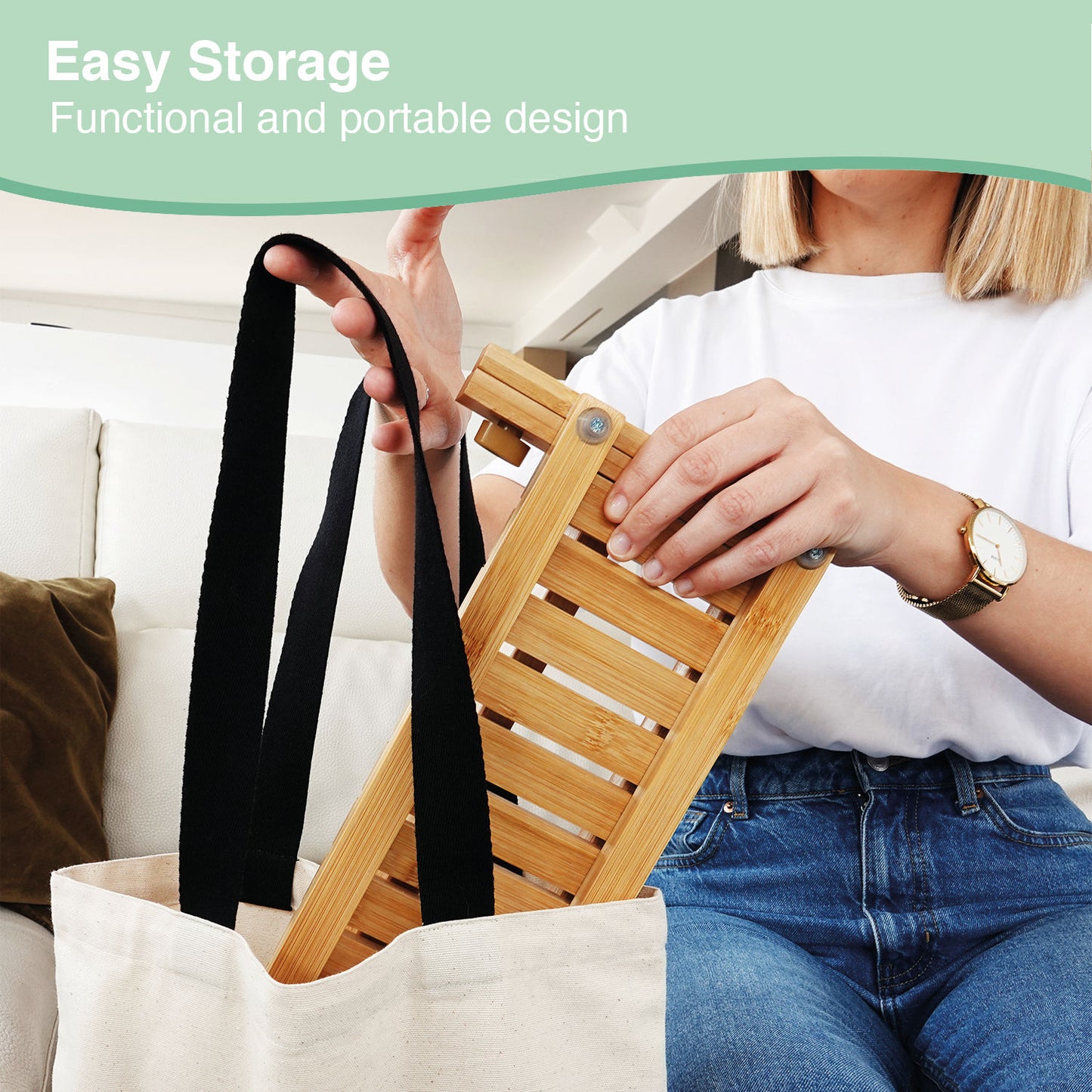 Portable Bamboo Baby Bottle Drying Rack