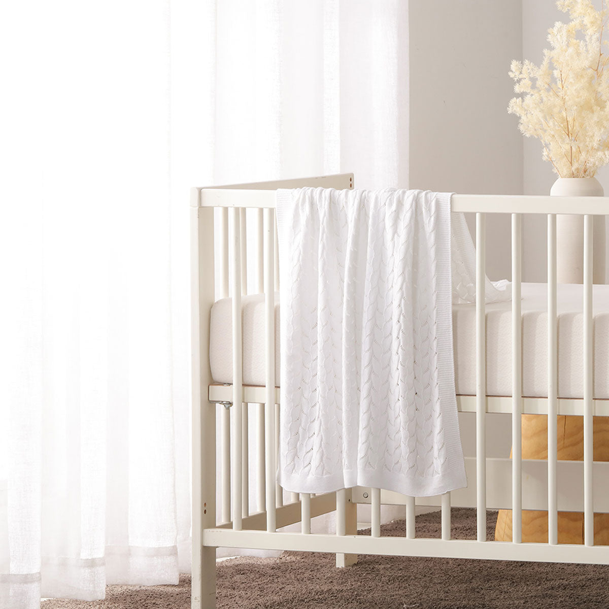 White Cotton Baby Blanket