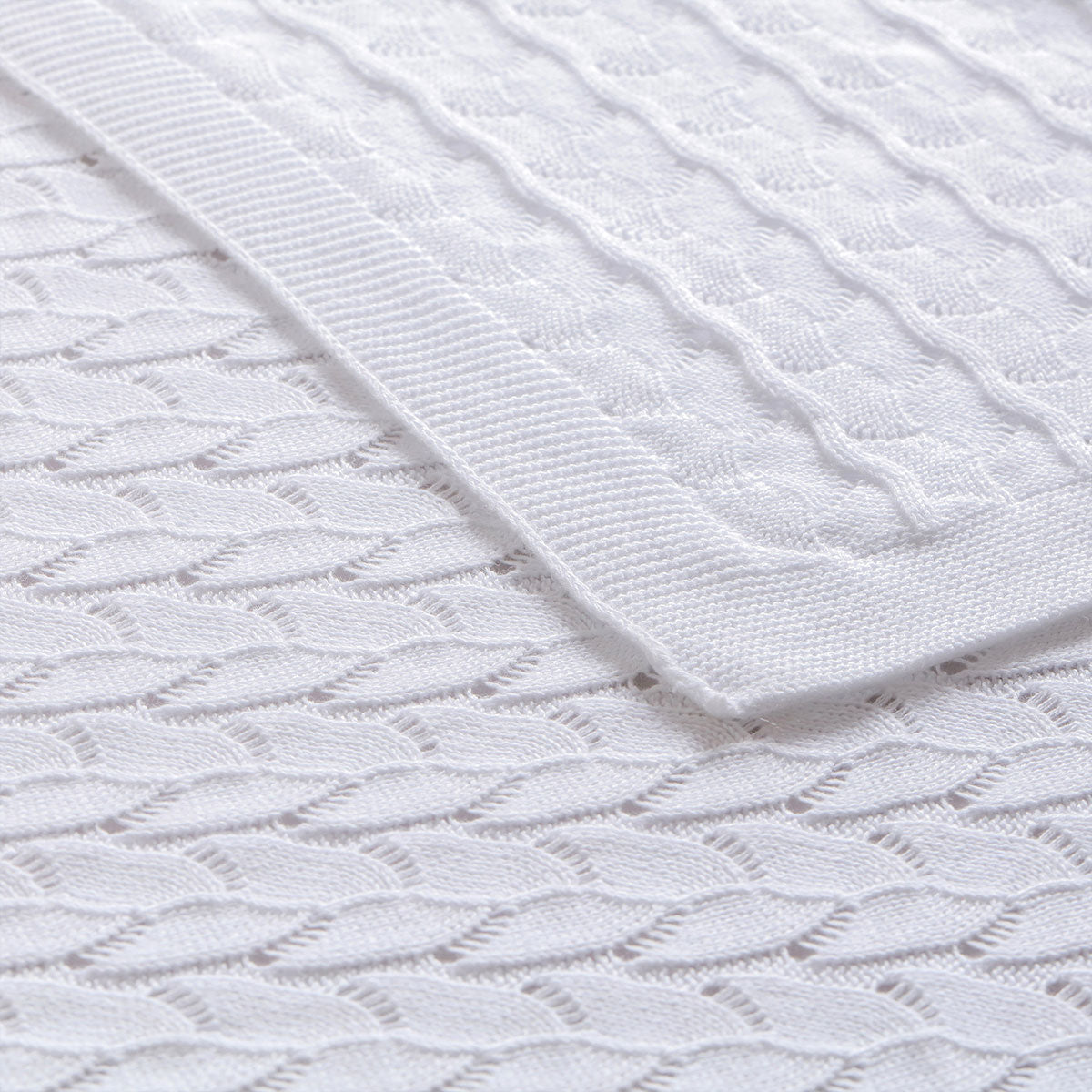 White Cotton Baby Blanket