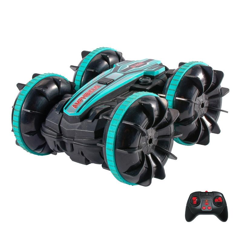 Amphibious Stunt Rc Car - Double-sided Rolling - 2.4g - Electric - Kids' Toy - Red
