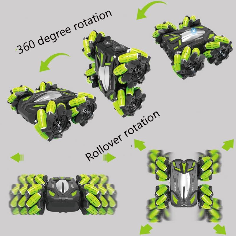 Double-sided Flip Drift Remote Control Toy Stunt Car for Children - Black Orange