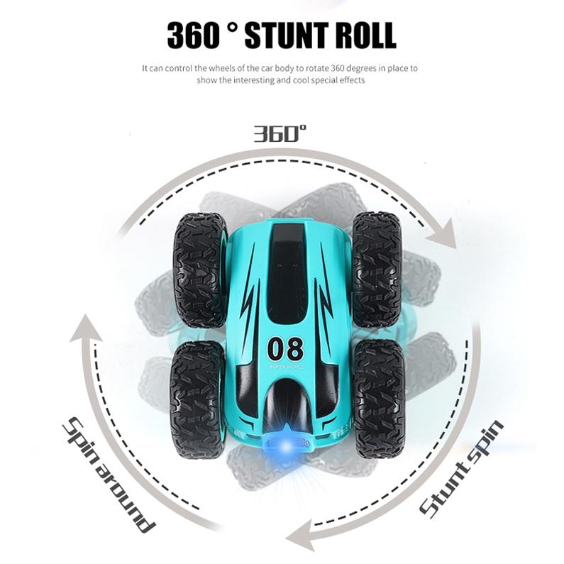 Double Sided 2.4g Mini Rc Car - High Speed Remote Control Toy - English Box 08 Yellow