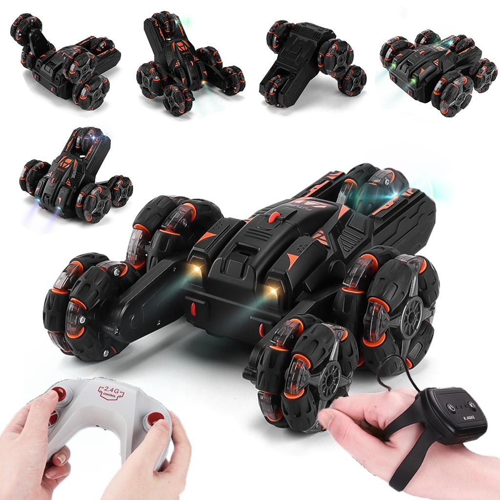 360-Degree Swing Arm Rc Car - Double Control 2.4G Multifunctional Five-Wheeled