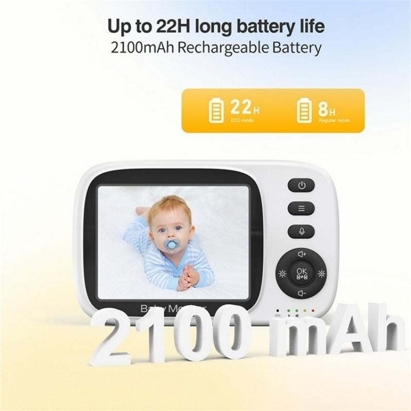 Baby Monitor With 2-Way Voice Temperature Monitoring & 3.2 Screen