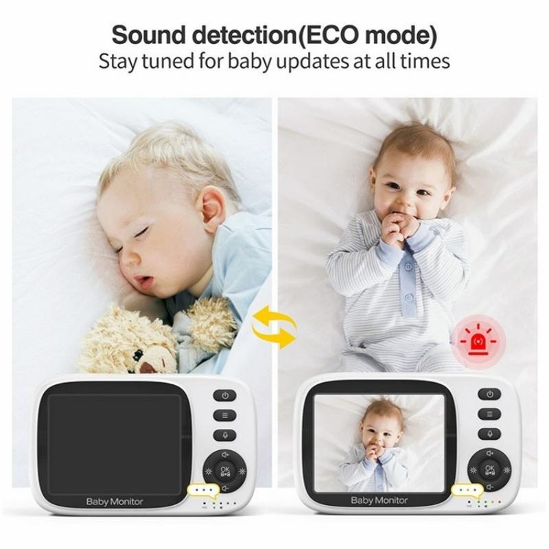 Baby Monitor With 2-Way Voice Temperature Monitoring & 3.2 Screen