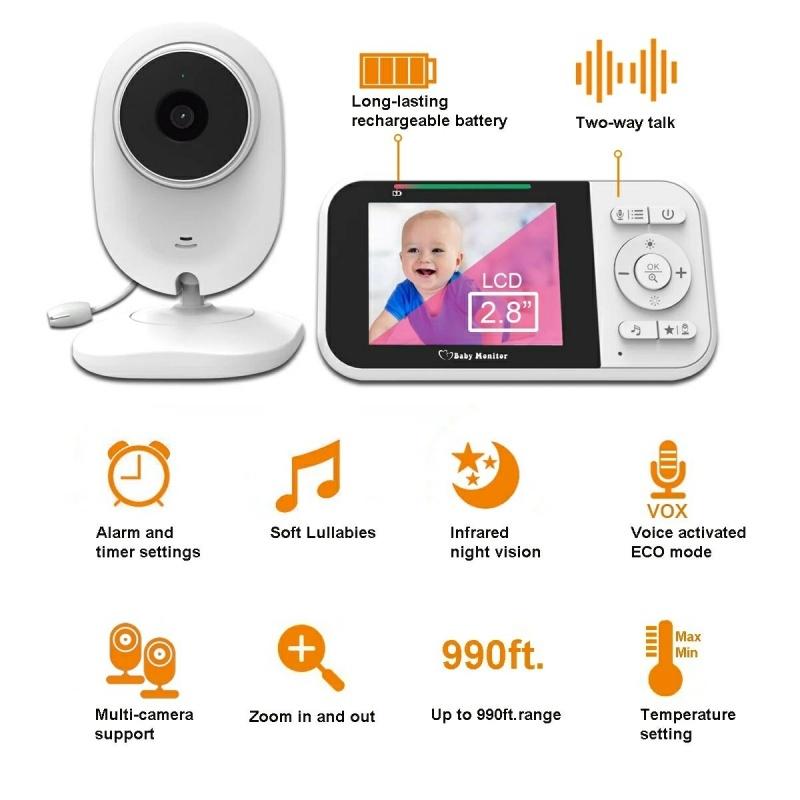 Baby Monitor With Temperature Detection And 2-Way Voice