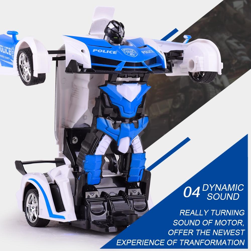 Remote-controlled Deformable Toy Car - 4 Channels - Blue