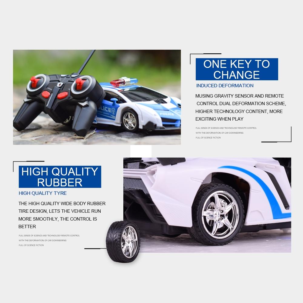 Remote-controlled Deformable Toy Car - 4 Channels - Blue