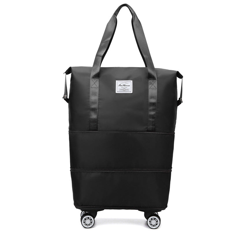 Black Large Capacity Foldable Travel Bags with Wheel | Perfect hospital bag for Mama!
