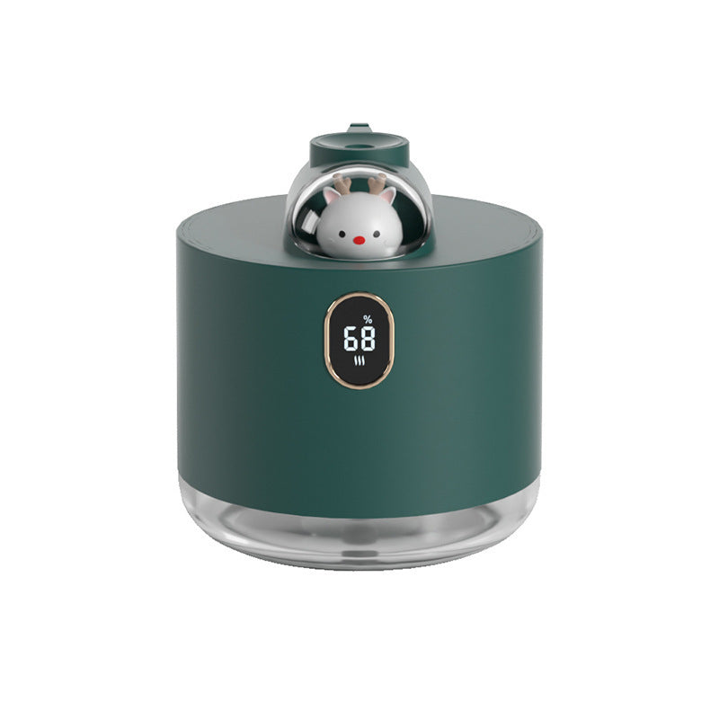 Green Astronaut Humidifier with LED Night Light - Whisper Quiet for Bedroom