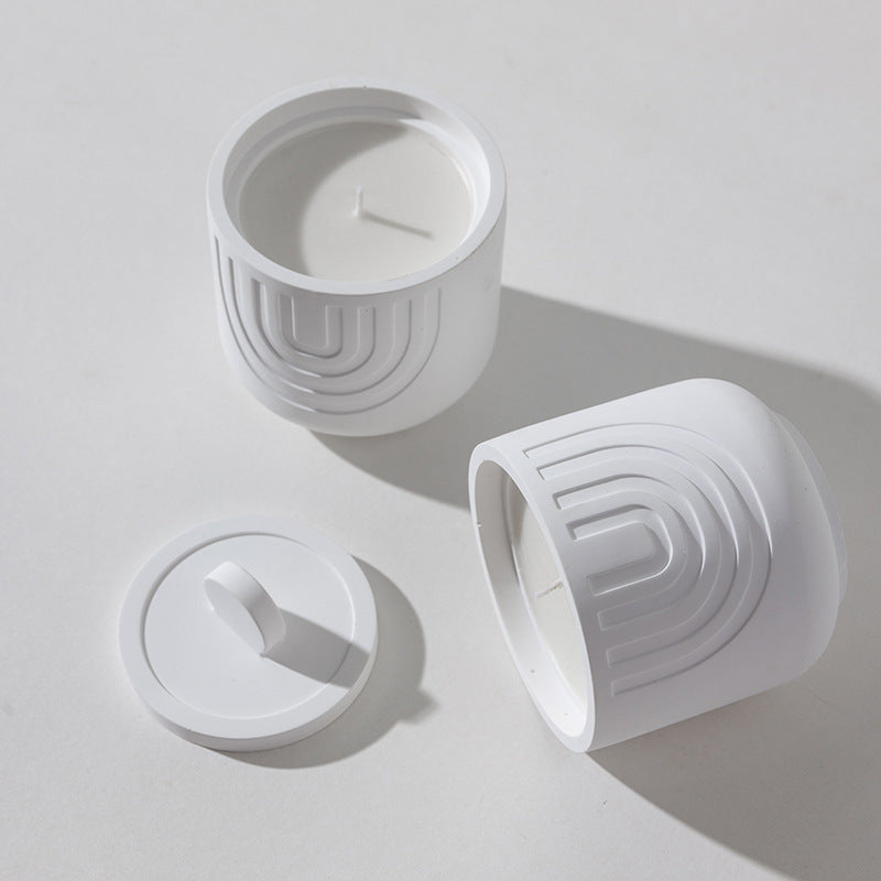 (Jasmine)Scented Candle - Soy Wax Candle in Ceramic Pot
