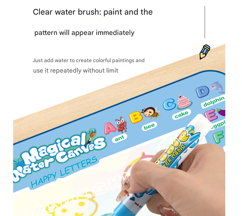 African animals Giant Aqua Magic Doodle Mat 100x80cm - Mess-Free Reusable Water Drawing Pad for Creative Kids