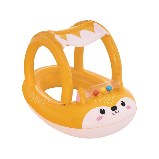 Inflatable Fox Swim Float Floating Seat Canopy 94x66CM