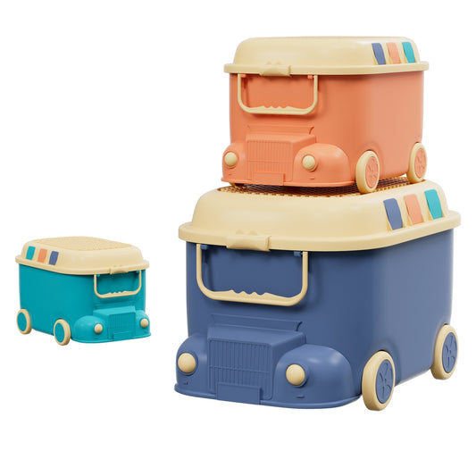 3PCS Car Toy Storage Box