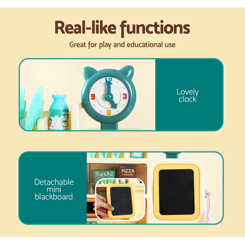 Kitchen Pretend Play Set Cooking Sound Steam Light Function