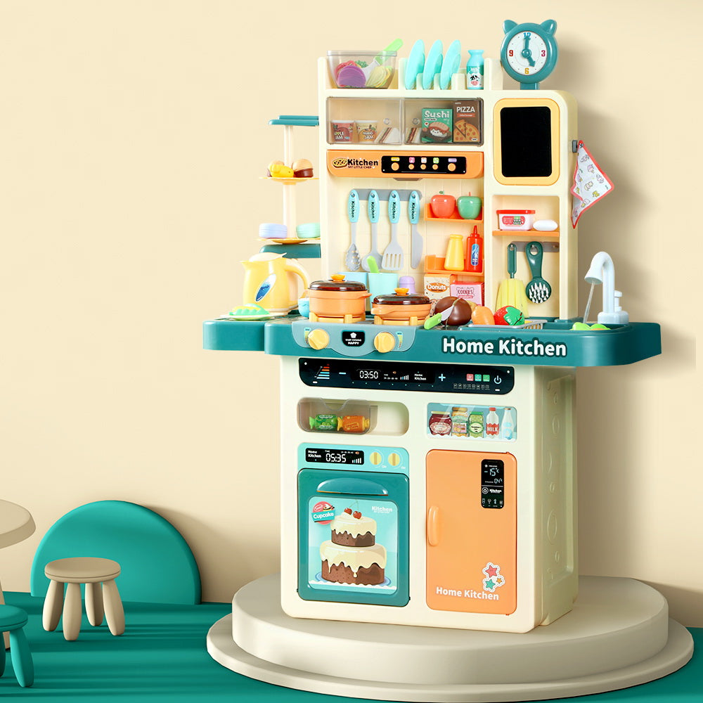 Kitchen Pretend Play Set Cooking Sound Steam Light Function