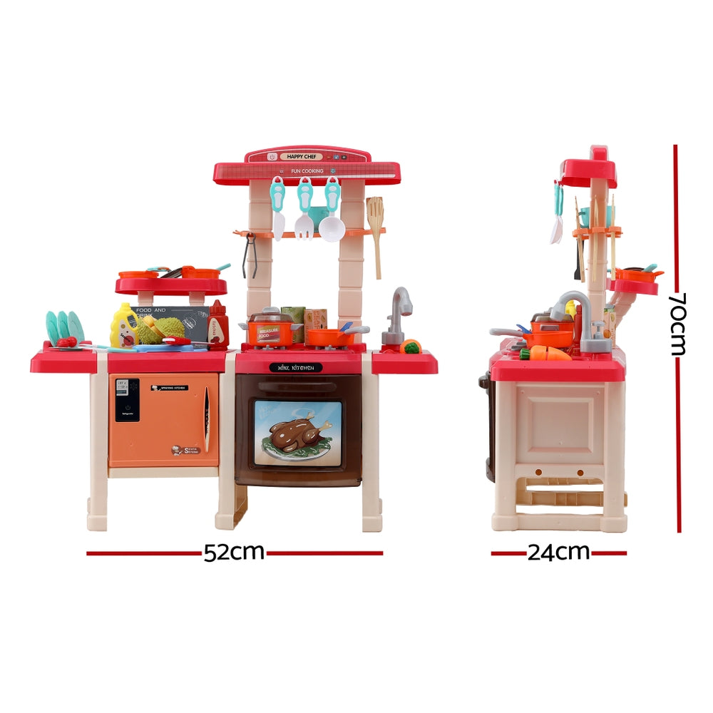 Keezi Kids Kitchen Pretend Play Set Cooking Sound Steam Light Function