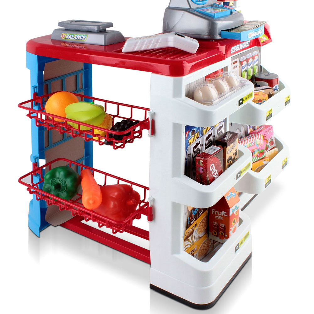 Play Supermarket 24 Piece Playset Cash Register Trolley