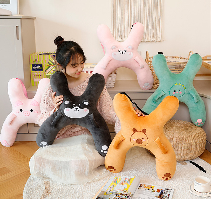 Christmas gift for kids-Kids Travel Pillow, Ergonomic Plush Support for Car Rides, Comfortable Sleep Companion for Children（green dinosaur）