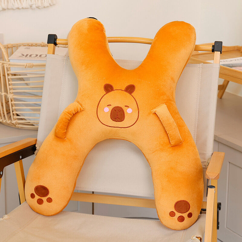 Christmas gift for kids-Kids Travel Pillow, Ergonomic Plush Support for Car Rides, Comfortable Sleep Companion for Children（pink dog）