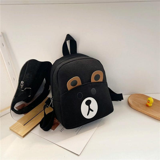 Adorable Bear Schoolbag - Black