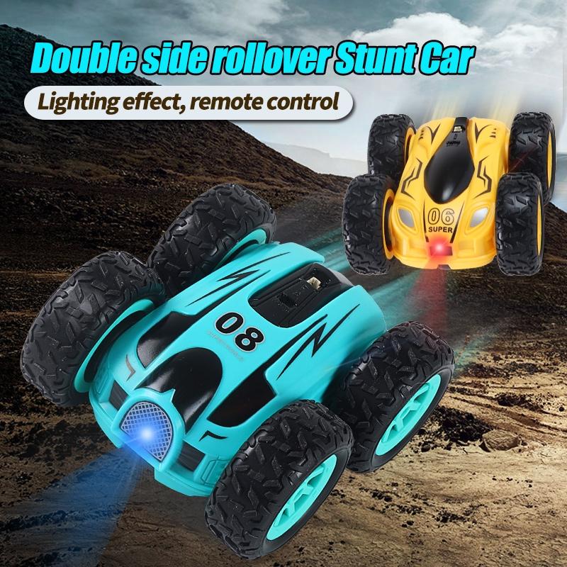 Double Sided 2.4g Mini Rc Car - High Speed Remote Control Toy - English Box 08 Yellow