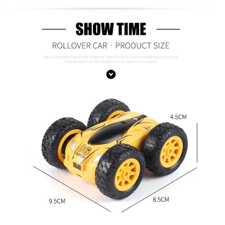 Double Sided 2.4g Mini Rc Car - High Speed Remote Control Toy - English Box 08 Yellow