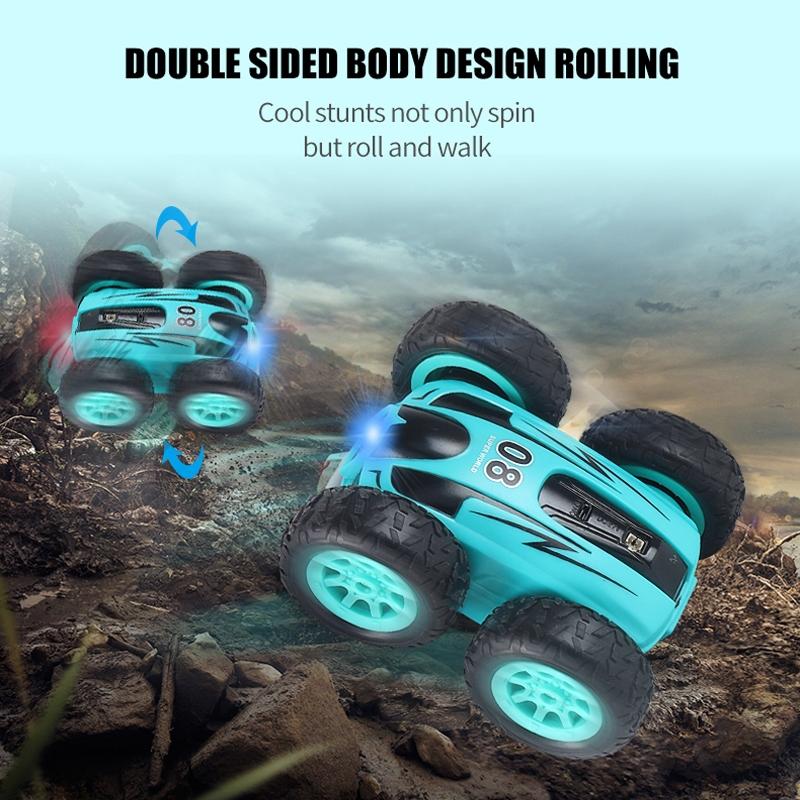 Double Sided 2.4g Mini Rc Car - High Speed Remote Control Toy - English Box 08 Yellow