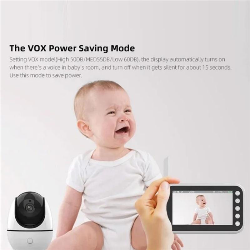 Baby Video Monitor With Two-Way Voice Temperature Display And Music Player