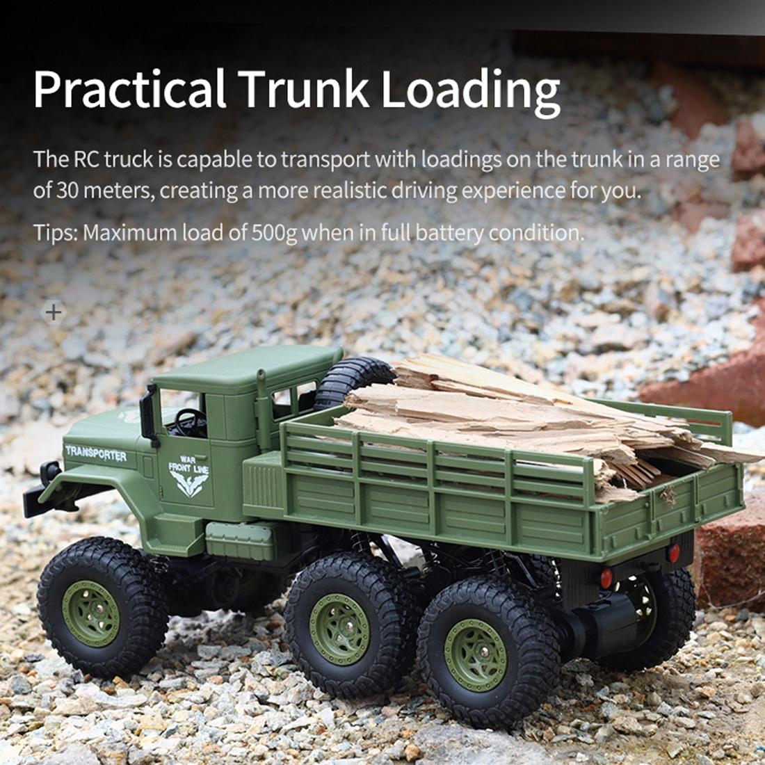 2.4ghz 4ch Rc Dongfeng 8 Six-wheeled Armor Truck Toy - Green
