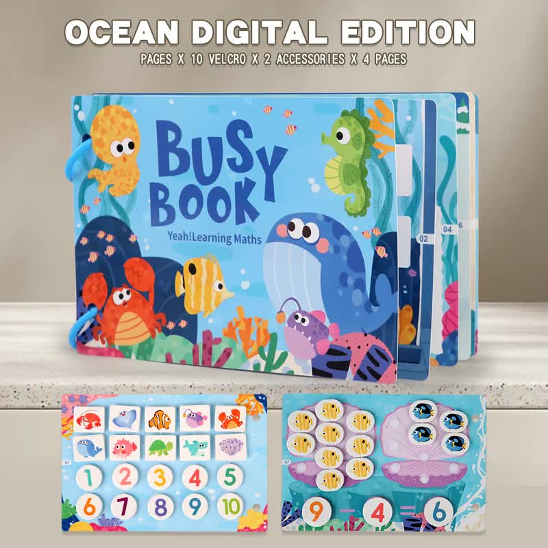 Themed Busy Book Set all 5 books- Educational Activity Books for Preschool Learning (Farm, Vehicles, Dinosaurs, Ocean, and Forest,5 books in total)