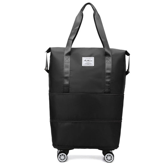Black Large Capacity Foldable Travel Bags with Wheel | Perfect hospital bag for Mama!