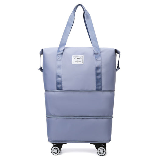 Blue Large Capacity Foldable Travel Bags with Wheels | Perfect hospital bag for Mama!