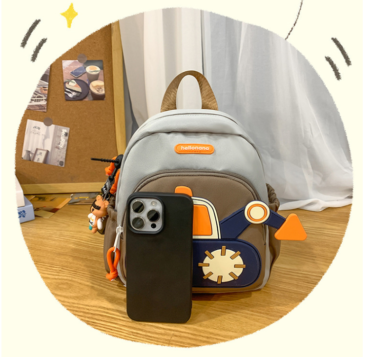 Blue-yellow Excavator Backpack