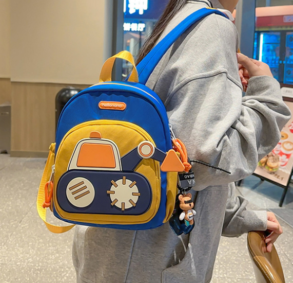 Blue-yellow Excavator Backpack