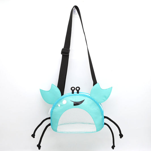 Crab Mesh Beach Bag for Kids - Blue Shell Collector