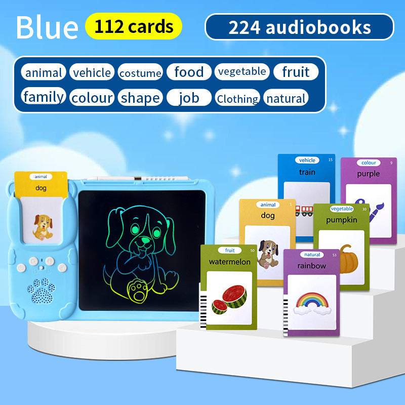 Kids Interactive Early Education Toy: Combination Card Reader & LCD Drawing Board for Toddlers