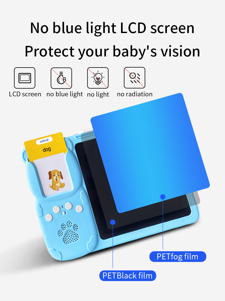 Kids Interactive Early Education Toy: Combination Card Reader & LCD Drawing Board for Toddlers