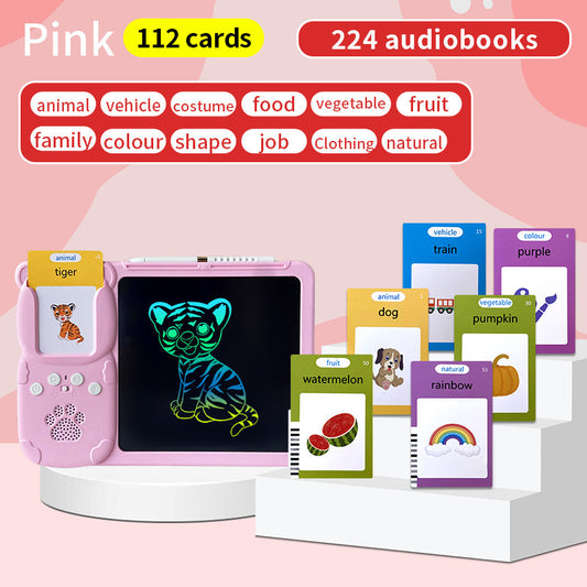 Kids Interactive Early Education Toy: Combination Card Reader & LCD Drawing Board for Toddlers