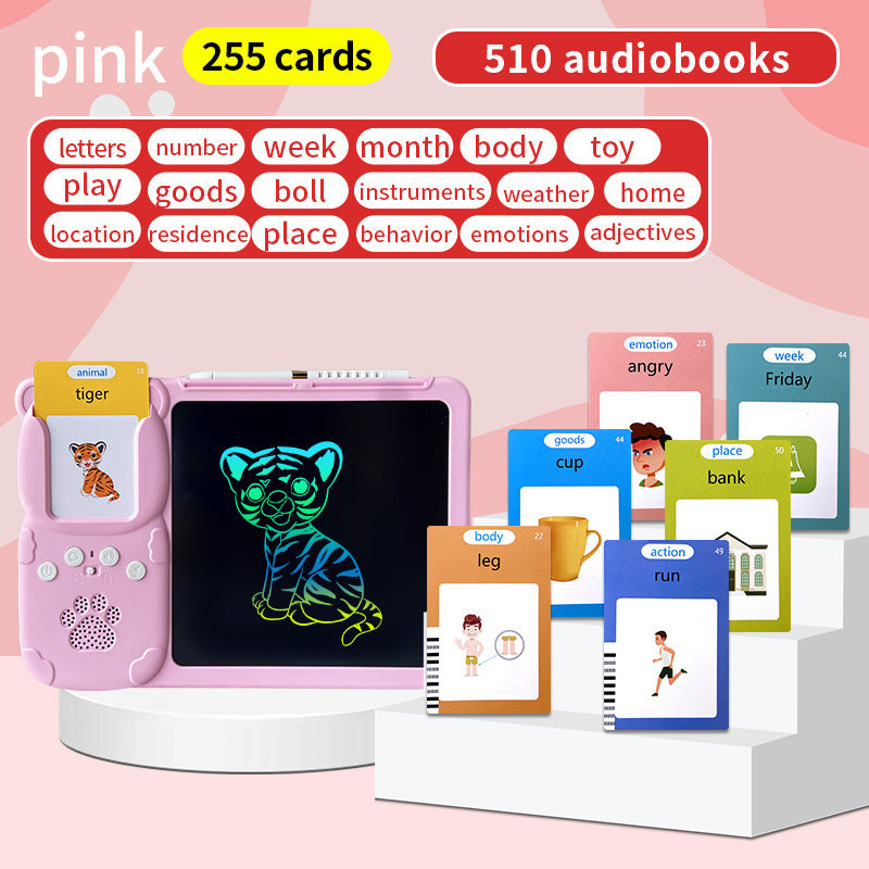 Kids Interactive Early Education Toy: Combination Card Reader & LCD Drawing Board for Toddlers