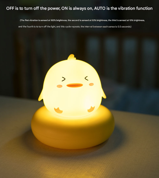 Pink Bunny Cute Animal LED Night Light - Rechargeable Silicone Nursery Lamp with Tap Control, Dimmable Bedside Light for Kids