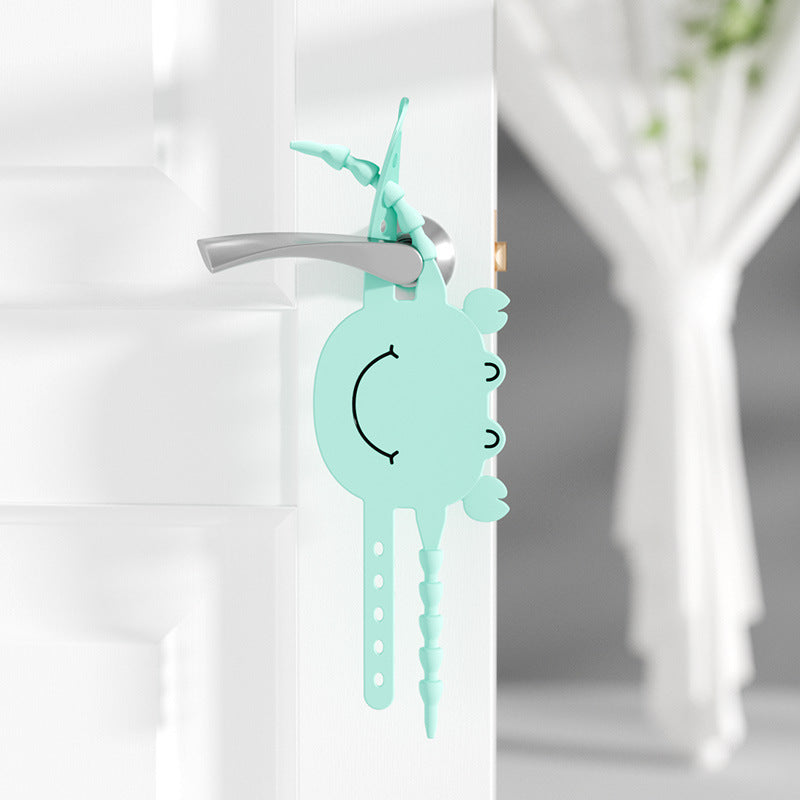 Green (6-Pack) Cute Crab Door Slam Stopper Set- Silicone Anti-Pinch & Quiet Latch Guard