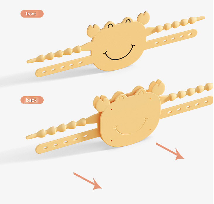 Grey (6-Pack) Cute Crab Door Slam Stopper Set- Silicone Anti-Pinch & Quiet Latch Guard